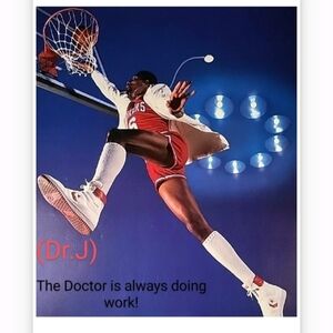 NEW! DOCTOR J (JULIUS ERVING) 76ERS OLD SCHOOL SELF-CREATED BASKETBALL POSTER!🤩